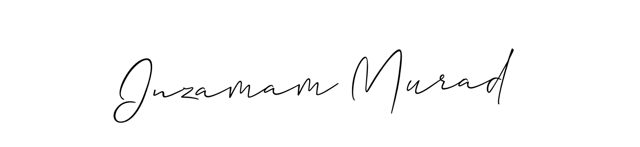 How to make Inzamam Murad name signature. Use Allison_Script style for creating short signs online. This is the latest handwritten sign. Inzamam Murad signature style 2 images and pictures png