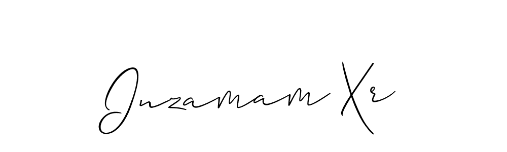 You should practise on your own different ways (Allison_Script) to write your name (Inzamam Xr) in signature. don't let someone else do it for you. Inzamam Xr signature style 2 images and pictures png