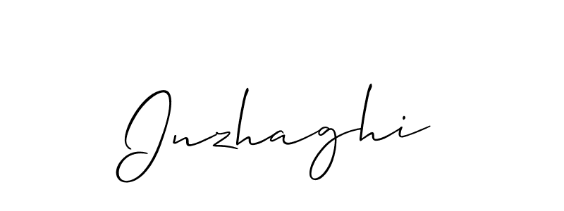 Create a beautiful signature design for name Inzhaghi. With this signature (Allison_Script) fonts, you can make a handwritten signature for free. Inzhaghi signature style 2 images and pictures png