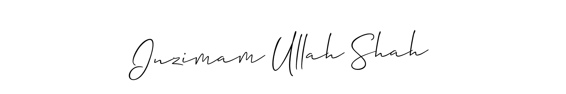 Design your own signature with our free online signature maker. With this signature software, you can create a handwritten (Allison_Script) signature for name Inzimam Ullah Shah. Inzimam Ullah Shah signature style 2 images and pictures png