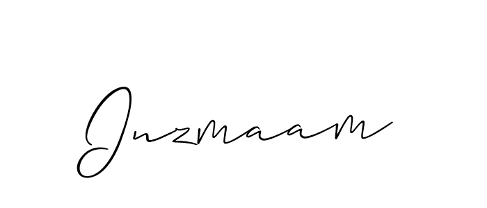 Allison_Script is a professional signature style that is perfect for those who want to add a touch of class to their signature. It is also a great choice for those who want to make their signature more unique. Get Inzmaam name to fancy signature for free. Inzmaam signature style 2 images and pictures png