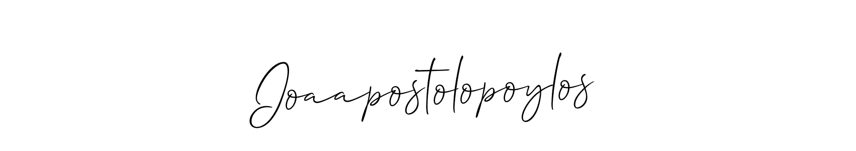 Also we have Ioaapostolopoylos name is the best signature style. Create professional handwritten signature collection using Allison_Script autograph style. Ioaapostolopoylos signature style 2 images and pictures png