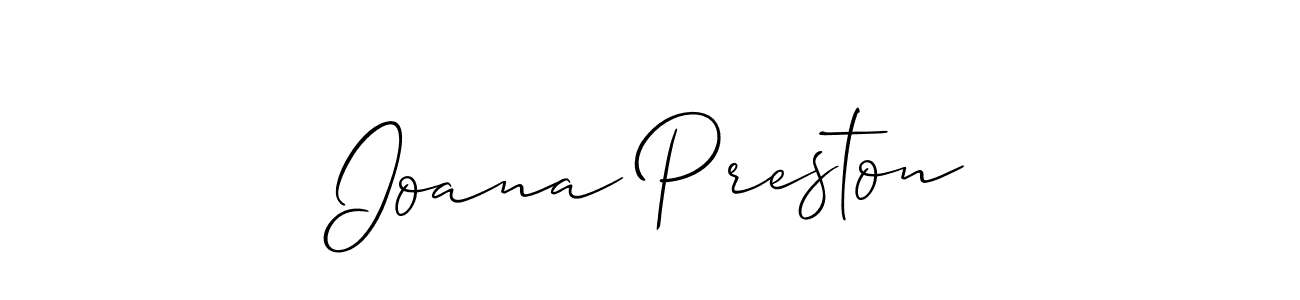 It looks lik you need a new signature style for name Ioana Preston. Design unique handwritten (Allison_Script) signature with our free signature maker in just a few clicks. Ioana Preston signature style 2 images and pictures png