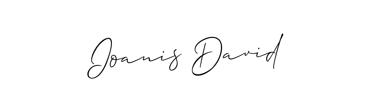 Ioanis David stylish signature style. Best Handwritten Sign (Allison_Script) for my name. Handwritten Signature Collection Ideas for my name Ioanis David. Ioanis David signature style 2 images and pictures png