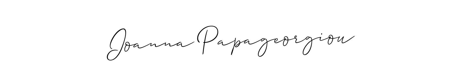 Ioanna Papageorgiou stylish signature style. Best Handwritten Sign (Allison_Script) for my name. Handwritten Signature Collection Ideas for my name Ioanna Papageorgiou. Ioanna Papageorgiou signature style 2 images and pictures png