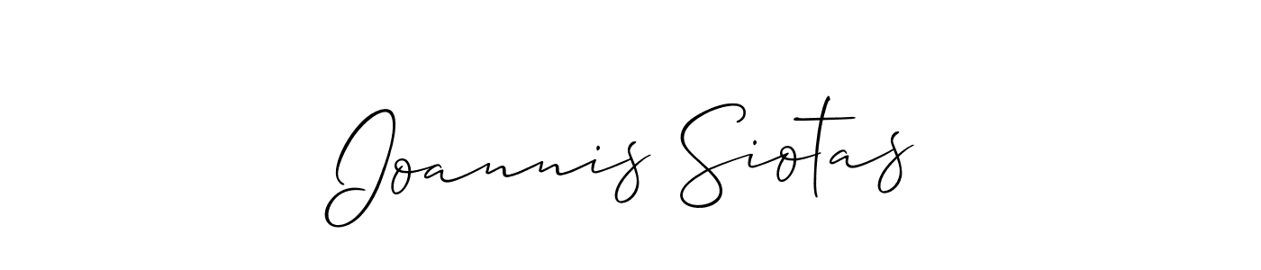 How to make Ioannis Siotas name signature. Use Allison_Script style for creating short signs online. This is the latest handwritten sign. Ioannis Siotas signature style 2 images and pictures png