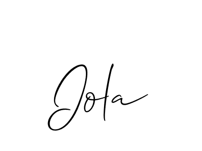 It looks lik you need a new signature style for name Iola. Design unique handwritten (Allison_Script) signature with our free signature maker in just a few clicks. Iola signature style 2 images and pictures png