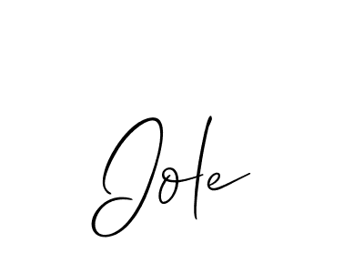 if you are searching for the best signature style for your name Iole. so please give up your signature search. here we have designed multiple signature styles  using Allison_Script. Iole signature style 2 images and pictures png