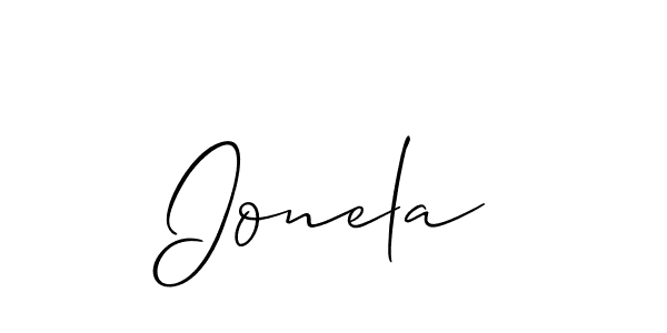 Design your own signature with our free online signature maker. With this signature software, you can create a handwritten (Allison_Script) signature for name Ionela. Ionela signature style 2 images and pictures png