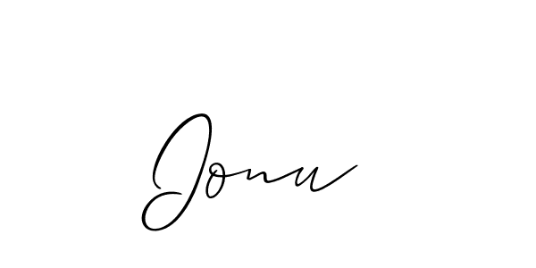 The best way (Allison_Script) to make a short signature is to pick only two or three words in your name. The name Ionuț include a total of six letters. For converting this name. Ionuț signature style 2 images and pictures png
