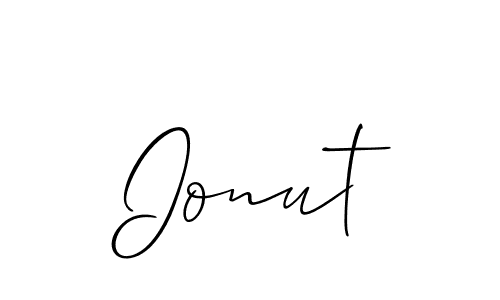 How to make Ionut signature? Allison_Script is a professional autograph style. Create handwritten signature for Ionut name. Ionut signature style 2 images and pictures png