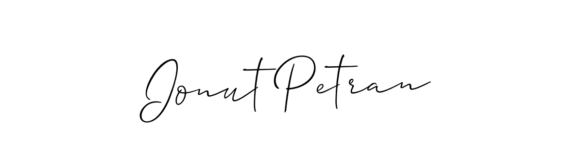 Use a signature maker to create a handwritten signature online. With this signature software, you can design (Allison_Script) your own signature for name Ionut Petran. Ionut Petran signature style 2 images and pictures png