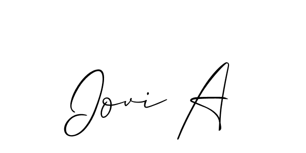 Iovi A stylish signature style. Best Handwritten Sign (Allison_Script) for my name. Handwritten Signature Collection Ideas for my name Iovi A. Iovi A signature style 2 images and pictures png