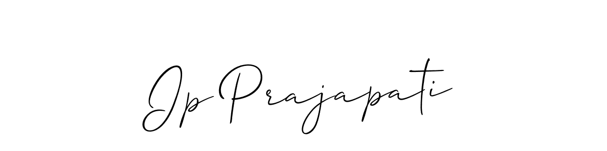 It looks lik you need a new signature style for name Ip Prajapati. Design unique handwritten (Allison_Script) signature with our free signature maker in just a few clicks. Ip Prajapati signature style 2 images and pictures png