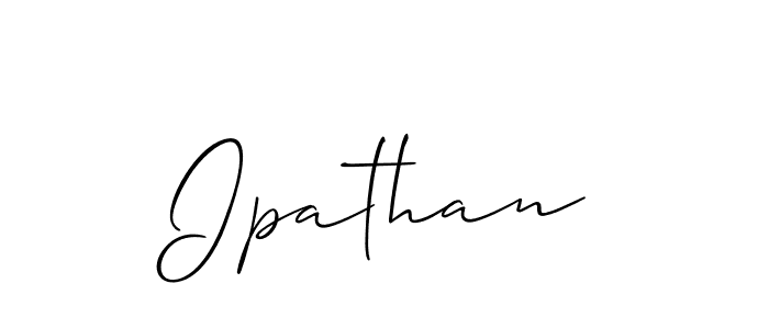 Create a beautiful signature design for name Ipathan. With this signature (Allison_Script) fonts, you can make a handwritten signature for free. Ipathan signature style 2 images and pictures png