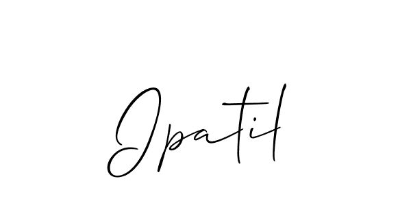 The best way (Allison_Script) to make a short signature is to pick only two or three words in your name. The name Ipatil include a total of six letters. For converting this name. Ipatil signature style 2 images and pictures png