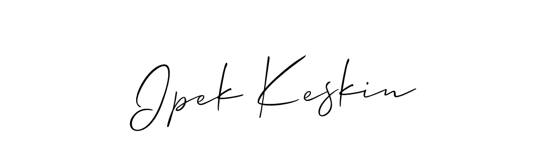 if you are searching for the best signature style for your name Ipek Keskin. so please give up your signature search. here we have designed multiple signature styles  using Allison_Script. Ipek Keskin signature style 2 images and pictures png