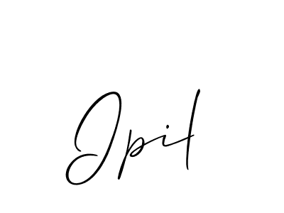 Also we have Ipil name is the best signature style. Create professional handwritten signature collection using Allison_Script autograph style. Ipil signature style 2 images and pictures png