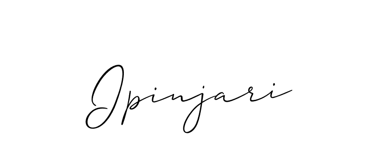 The best way (Allison_Script) to make a short signature is to pick only two or three words in your name. The name Ipinjari include a total of six letters. For converting this name. Ipinjari signature style 2 images and pictures png