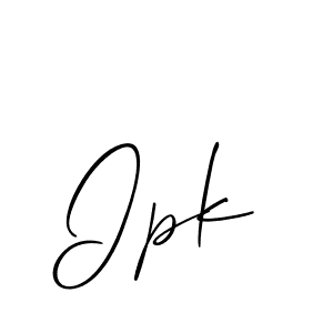 The best way (Allison_Script) to make a short signature is to pick only two or three words in your name. The name Ipk include a total of six letters. For converting this name. Ipk signature style 2 images and pictures png