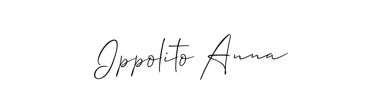 Make a beautiful signature design for name Ippolito Anna. With this signature (Allison_Script) style, you can create a handwritten signature for free. Ippolito Anna signature style 2 images and pictures png