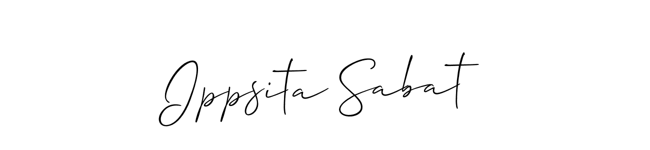Similarly Allison_Script is the best handwritten signature design. Signature creator online .You can use it as an online autograph creator for name Ippsita Sabat. Ippsita Sabat signature style 2 images and pictures png