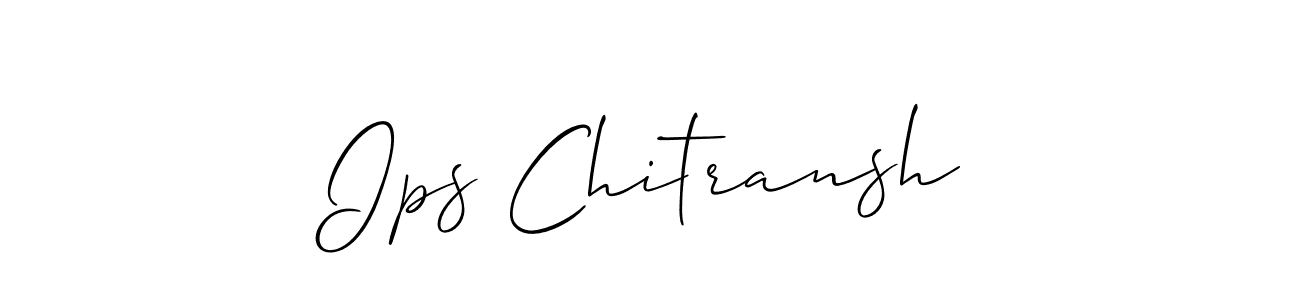How to Draw Ips Chitransh signature style? Allison_Script is a latest design signature styles for name Ips Chitransh. Ips Chitransh signature style 2 images and pictures png