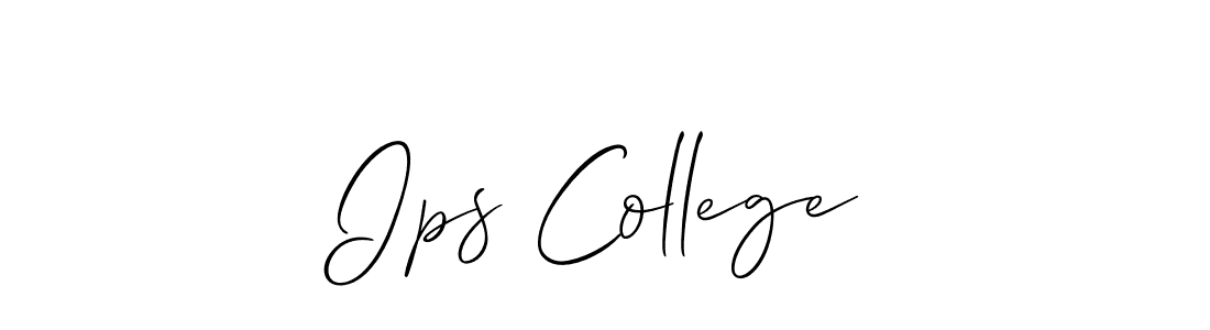 How to Draw Ips College signature style? Allison_Script is a latest design signature styles for name Ips College. Ips College signature style 2 images and pictures png