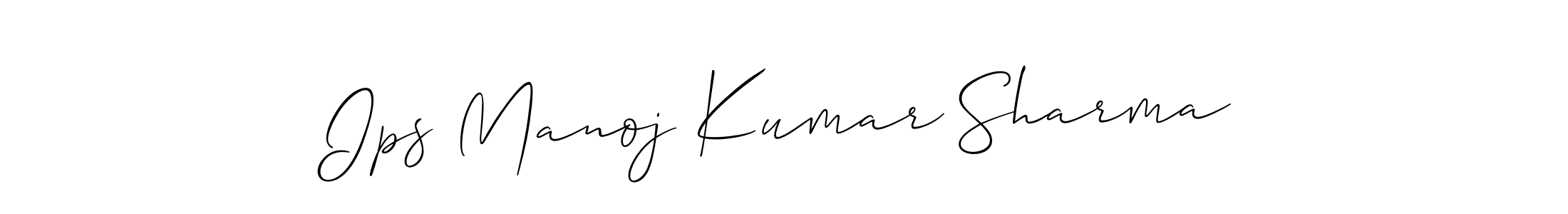 It looks lik you need a new signature style for name Ips Manoj Kumar Sharma. Design unique handwritten (Allison_Script) signature with our free signature maker in just a few clicks. Ips Manoj Kumar Sharma signature style 2 images and pictures png