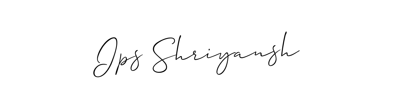 Best and Professional Signature Style for Ips Shriyansh. Allison_Script Best Signature Style Collection. Ips Shriyansh signature style 2 images and pictures png