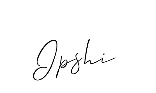 Make a beautiful signature design for name Ipshi. With this signature (Allison_Script) style, you can create a handwritten signature for free. Ipshi signature style 2 images and pictures png