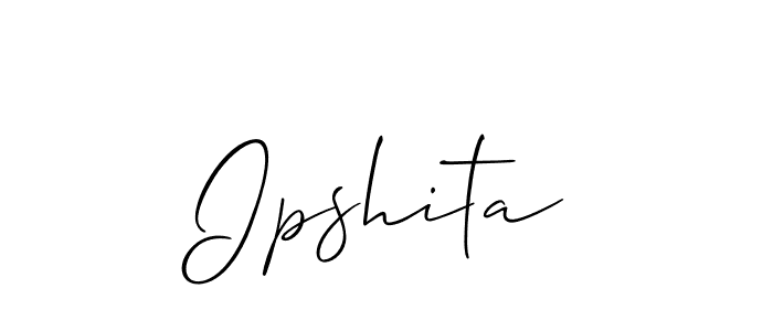 Ipshita stylish signature style. Best Handwritten Sign (Allison_Script) for my name. Handwritten Signature Collection Ideas for my name Ipshita. Ipshita signature style 2 images and pictures png