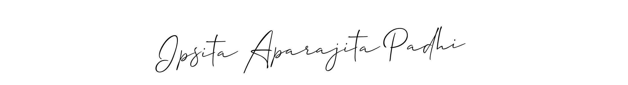 The best way (Allison_Script) to make a short signature is to pick only two or three words in your name. The name Ipsita Aparajita Padhi include a total of six letters. For converting this name. Ipsita Aparajita Padhi signature style 2 images and pictures png
