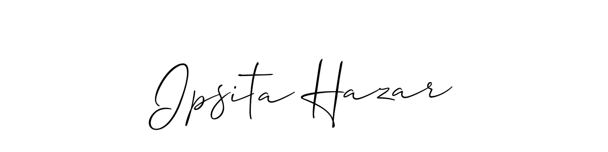 Design your own signature with our free online signature maker. With this signature software, you can create a handwritten (Allison_Script) signature for name Ipsita Hazar. Ipsita Hazar signature style 2 images and pictures png