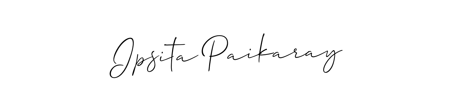 You should practise on your own different ways (Allison_Script) to write your name (Ipsita Paikaray) in signature. don't let someone else do it for you. Ipsita Paikaray signature style 2 images and pictures png