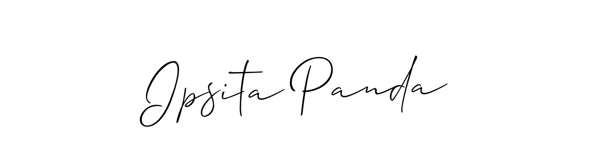 You should practise on your own different ways (Allison_Script) to write your name (Ipsita Panda) in signature. don't let someone else do it for you. Ipsita Panda signature style 2 images and pictures png