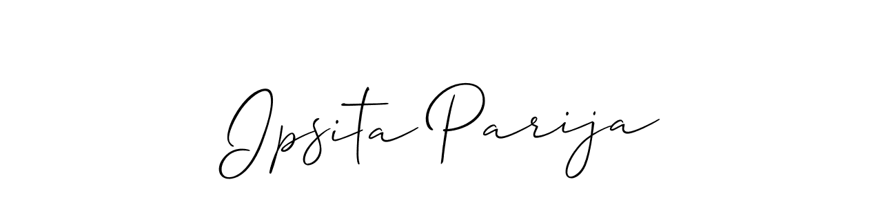 Also we have Ipsita Parija name is the best signature style. Create professional handwritten signature collection using Allison_Script autograph style. Ipsita Parija signature style 2 images and pictures png