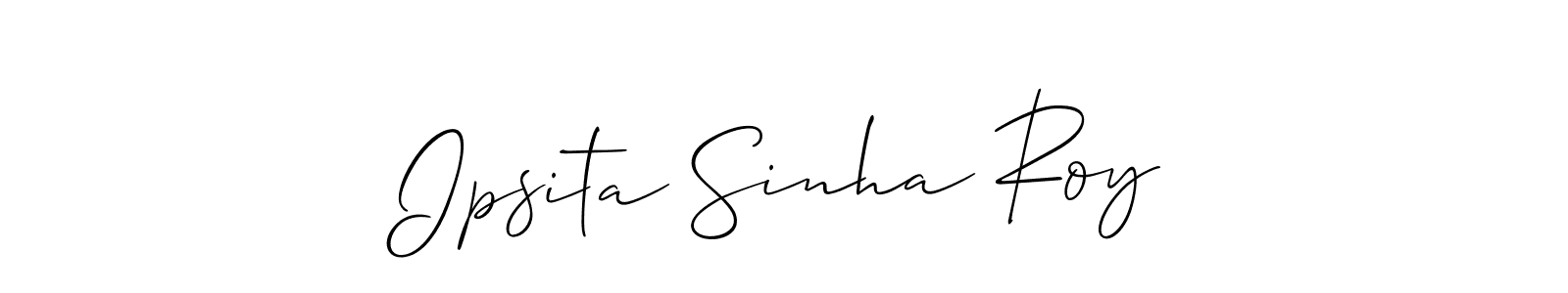 How to make Ipsita Sinha Roy name signature. Use Allison_Script style for creating short signs online. This is the latest handwritten sign. Ipsita Sinha Roy signature style 2 images and pictures png