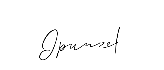 Use a signature maker to create a handwritten signature online. With this signature software, you can design (Allison_Script) your own signature for name Ipunzel. Ipunzel signature style 2 images and pictures png