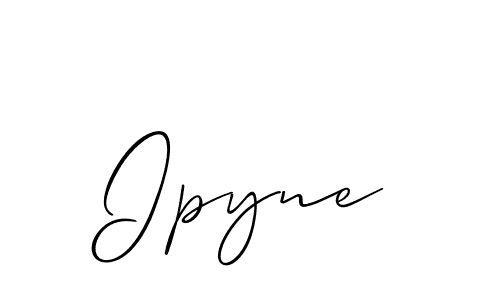 Allison_Script is a professional signature style that is perfect for those who want to add a touch of class to their signature. It is also a great choice for those who want to make their signature more unique. Get Ipyne name to fancy signature for free. Ipyne signature style 2 images and pictures png