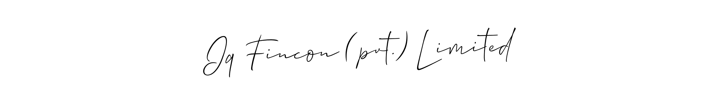 Use a signature maker to create a handwritten signature online. With this signature software, you can design (Allison_Script) your own signature for name Iq Fincon (pvt.) Limited. Iq Fincon (pvt.) Limited signature style 2 images and pictures png