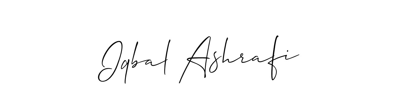 Use a signature maker to create a handwritten signature online. With this signature software, you can design (Allison_Script) your own signature for name Iqbal Ashrafi. Iqbal Ashrafi signature style 2 images and pictures png