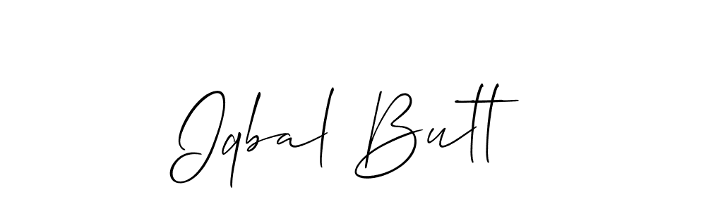 Create a beautiful signature design for name Iqbal Butt. With this signature (Allison_Script) fonts, you can make a handwritten signature for free. Iqbal Butt signature style 2 images and pictures png