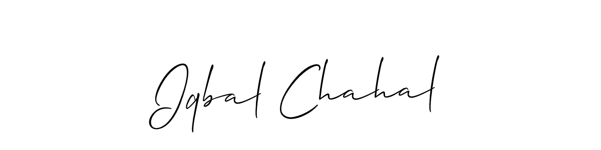 Iqbal Chahal stylish signature style. Best Handwritten Sign (Allison_Script) for my name. Handwritten Signature Collection Ideas for my name Iqbal Chahal. Iqbal Chahal signature style 2 images and pictures png