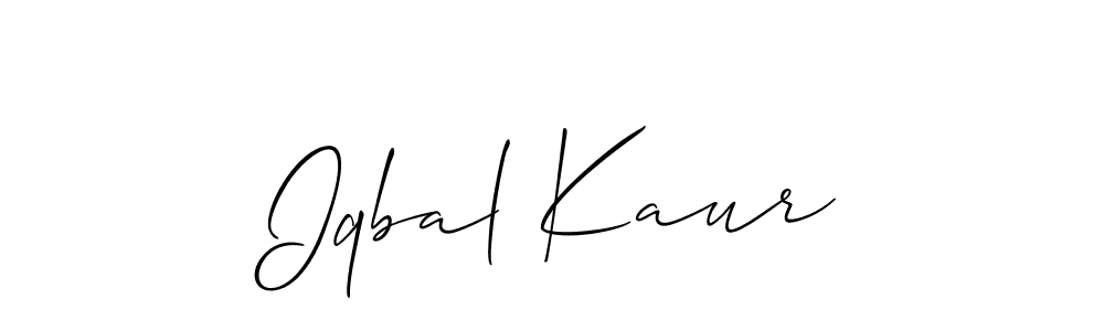 This is the best signature style for the Iqbal Kaur name. Also you like these signature font (Allison_Script). Mix name signature. Iqbal Kaur signature style 2 images and pictures png