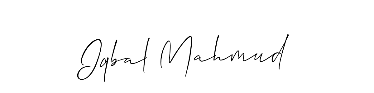 How to make Iqbal Mahmud signature? Allison_Script is a professional autograph style. Create handwritten signature for Iqbal Mahmud name. Iqbal Mahmud signature style 2 images and pictures png