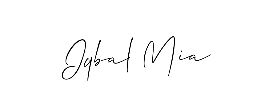 You should practise on your own different ways (Allison_Script) to write your name (Iqbal Mia) in signature. don't let someone else do it for you. Iqbal Mia signature style 2 images and pictures png