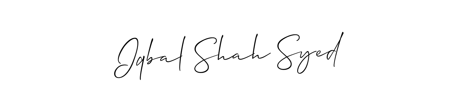Also we have Iqbal Shah Syed name is the best signature style. Create professional handwritten signature collection using Allison_Script autograph style. Iqbal Shah Syed signature style 2 images and pictures png