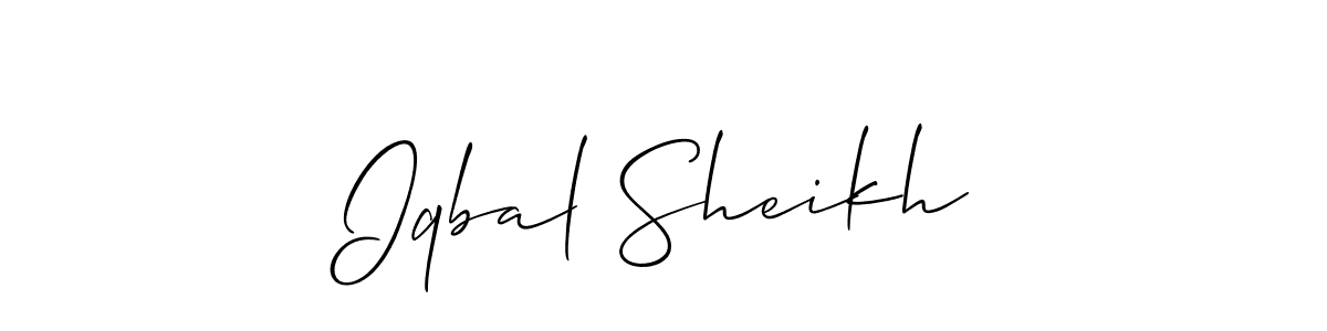 How to make Iqbal Sheikh signature? Allison_Script is a professional autograph style. Create handwritten signature for Iqbal Sheikh name. Iqbal Sheikh signature style 2 images and pictures png