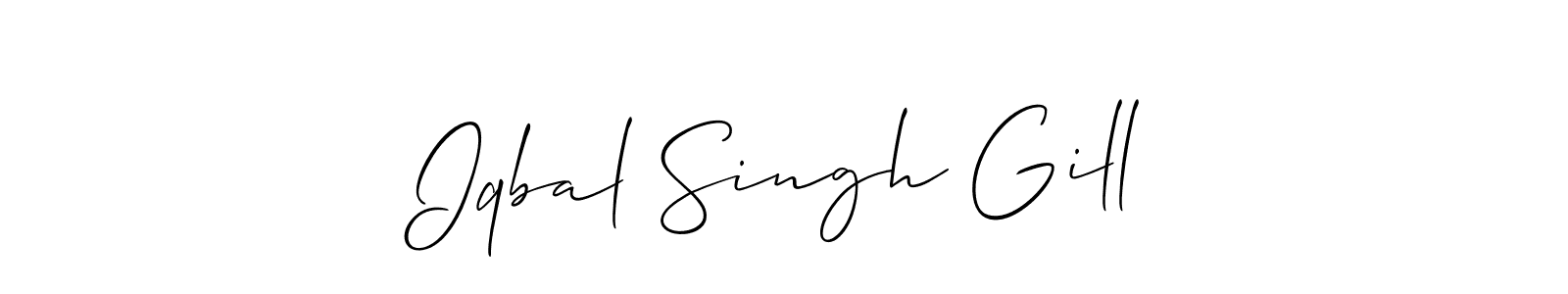 Similarly Allison_Script is the best handwritten signature design. Signature creator online .You can use it as an online autograph creator for name Iqbal Singh Gill. Iqbal Singh Gill signature style 2 images and pictures png